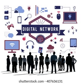 Digital Network Computer Connection Server LAN Concept
