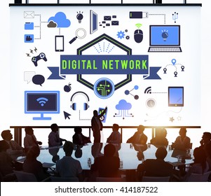 Digital Network Computer Connection Server LAN Concept
