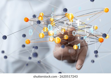 Digital Network Connection: Abstract Data Visualization