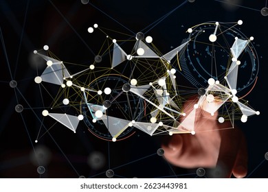 Digital Network Connection: Abstract Data Visualization