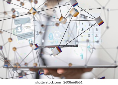 Digital Network Connectivity in hand