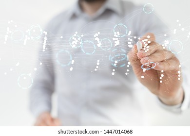 Digital Network and data concept