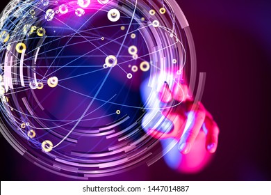 Digital Network and data concept
