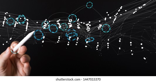 Digital Network and data concept