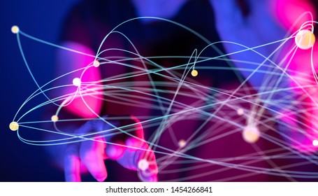 Digital Network and data concept