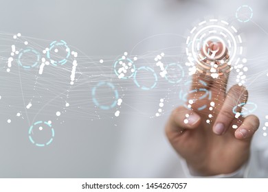 Digital Network and data concept
