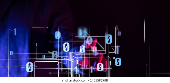 Digital Network and data concept