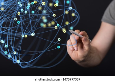 Digital Network and data concept