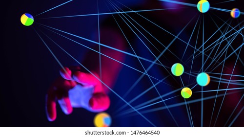 Digital Network and data concept