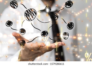 Digital Network and data concept