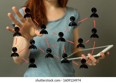 Digital Network and data concept