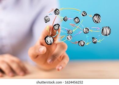 Digital Network and data concept
