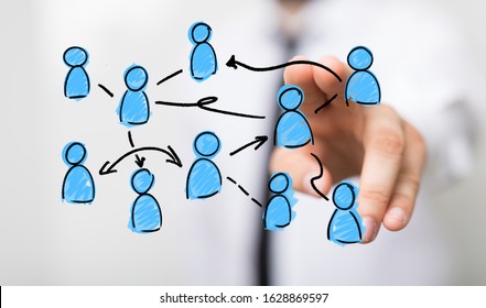 Digital Network and data concept