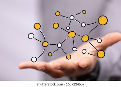 Digital Network and data concept