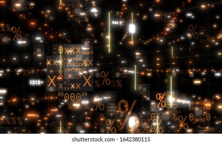 Digital Network and data concept