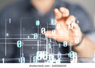 Digital Network and data concept