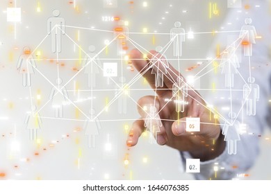 Digital Network and data concept