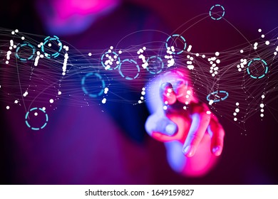 Digital Network and data concept