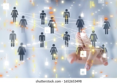 Digital Network and data concept