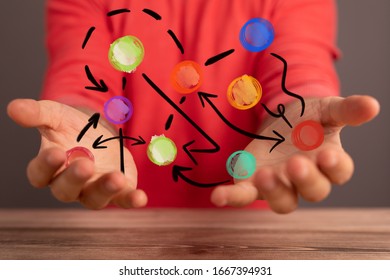 Digital Network and data concept