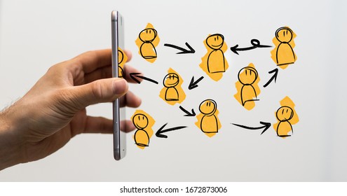 Digital Network and data concept