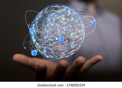 Digital Network and data concept