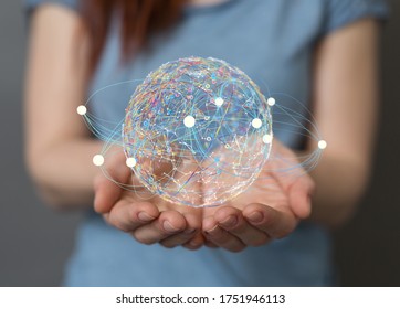 Digital Network and data concept.