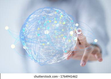 Digital Network and data concept.