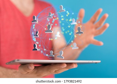 Digital Network and data concept.
