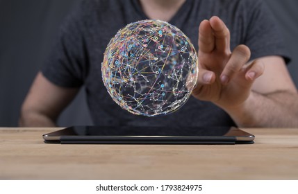 Digital Network and data concept.