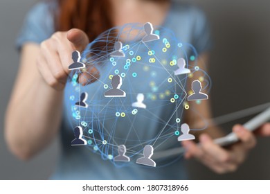 Digital Network and data concept.