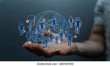 Digital Network and data concept.