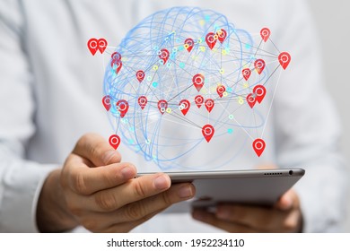 Digital Network and data concept.