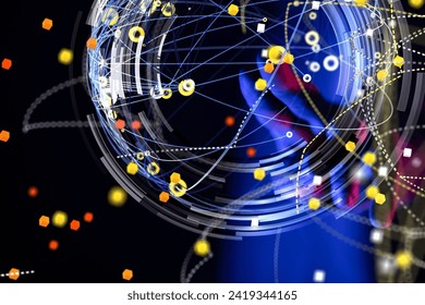 Digital Network and data concept