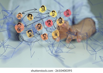 Digital Network and data concept