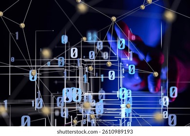 Digital Network and data concept
