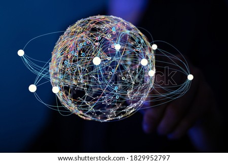 Digital Network and data concept.