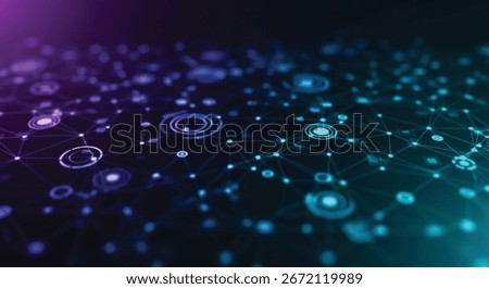 Digital Network Grid Abstract Background