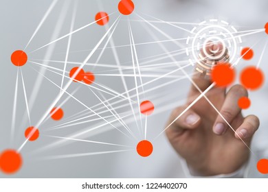 digital network in hand