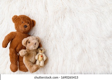 Digital newborn background for baby girls and boys. Light colors and three little bears