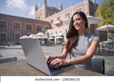 Digital Nomad Business Entrepreneur Professional Working From Laptop While Traveling And Living Abroad 