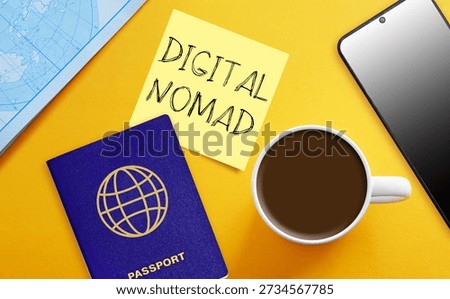Digital Nomad Visa Concept, Remote Work Abroad and Work from Anywhere Lifestyle, International Relocation, Freelance Career, Online Business, Travel and Immigration Opportunity