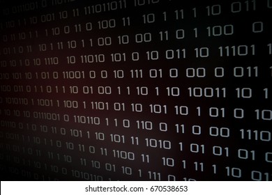 digital numbers background. red binary image. computer technology background
