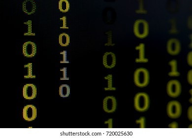 Digital on computer screen. Close-up with small dept.In dim light.