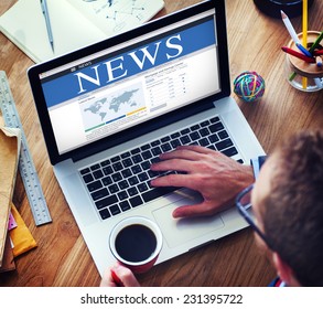 Digital Online Global News Update Concept