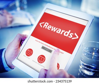 Digital Online Rewards Profit Office Working Concept