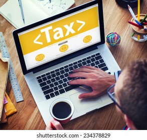 Digital Online Tax Payment Policy Office Concept