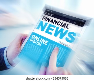 Digital Online Update Financial News Concept