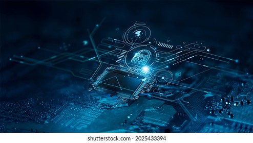 Digital padlock icon, cyber security network and data protection technology on virtual interface screen. Online internet authorized access against cyber attack.and business data privacy concept. - Shutterstock ID 2025433394