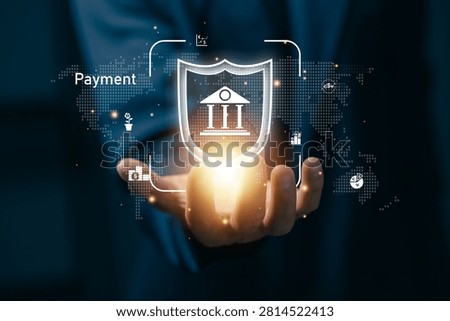 Digital payment security shield protecting financial transactions across global networks, illustrating cybersecurity, banking technology, secure finance, encrypted systems, and trusted online payments